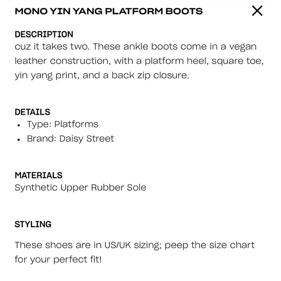 Mono Yin Yang Platform Boots - Picture 8 of 8